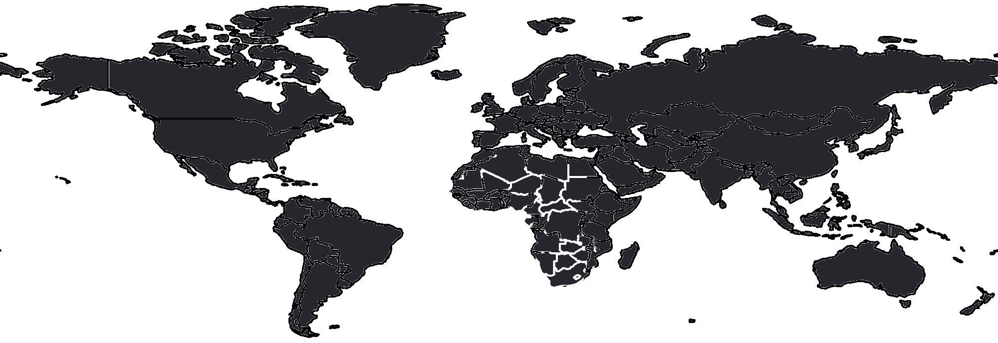 World map highlighting the 74 countries Sam Hernández García has visited, with Madrid as home base